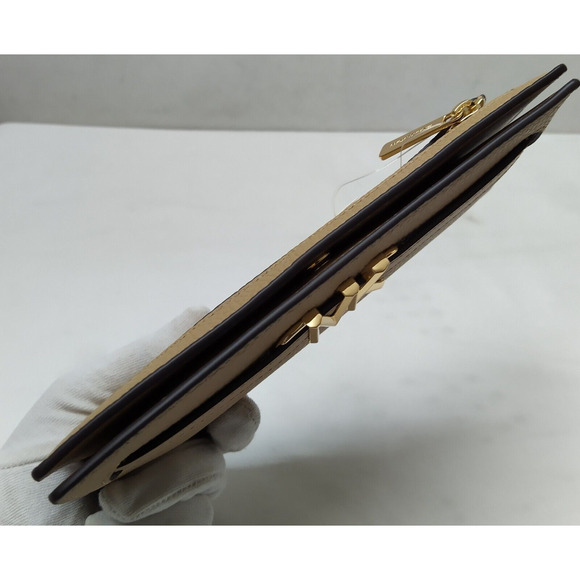 Michael Kors Reed Camel Leather Credit Card Bifold Snap Wallet - NWT $298 - Picture 7 of 14